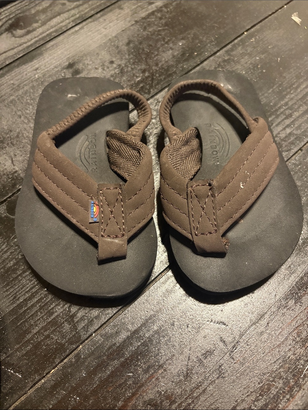 Rainbow Kids Brown Flip Flop Sandals